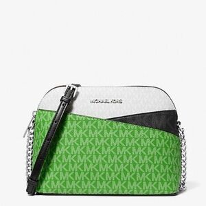 Michael Kors Jet Set Travel Color-Block
Signature Logo Crossbody Bag